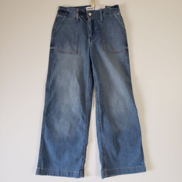 NWT Sonoma Womens High Rise Wide Leg Jeans Size 6 Blue Denim Casual Everyday - Picture 1 of 8